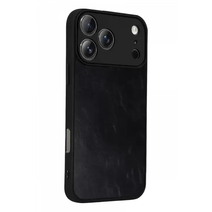 Newface Apple iPhone 17 Pro Aras Deri Kapak - Siyah
