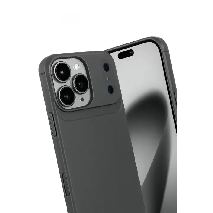 Newface Apple iPhone 17 Pro Auto Focus Karbon Kapak - Gri