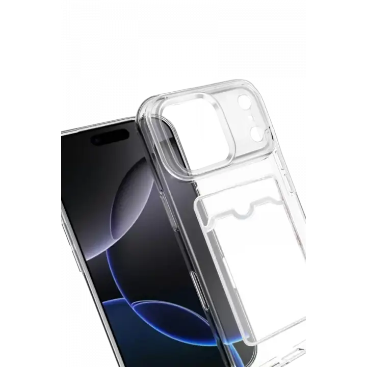 Newface Apple iPhone 17 Pro Kart Şeffaf Silikon - Şeffaf