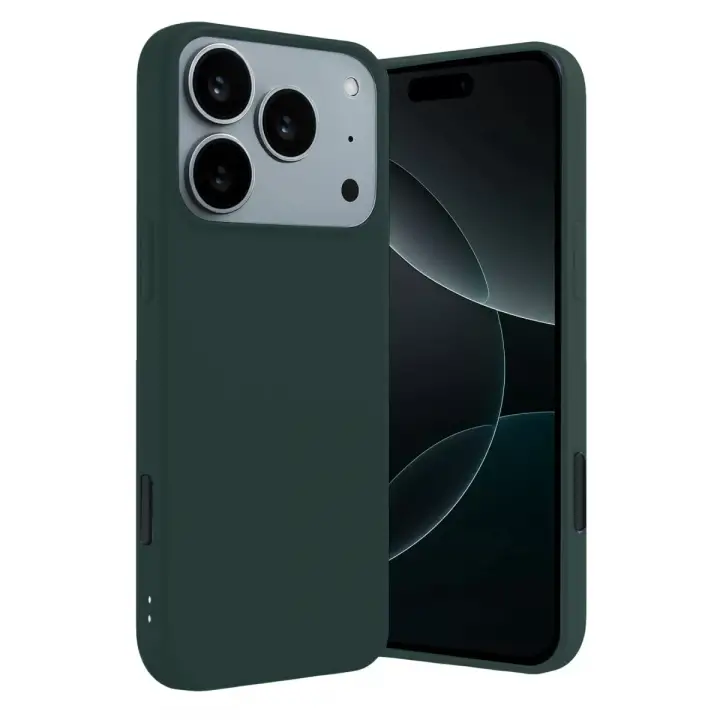 Newface Apple iPhone 17 Pro Max First Silikon - Koyu Yeşil