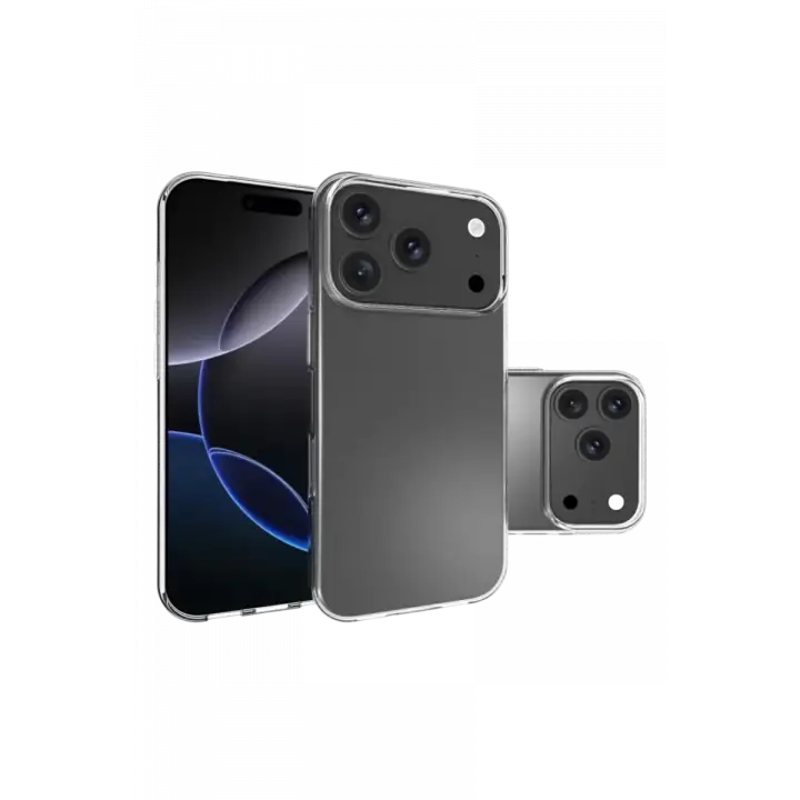 Newface Apple iPhone 17 Pro Max Lüx Şeffaf Silikon - Şeffaf