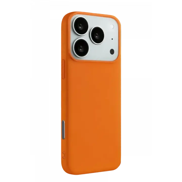 Newface Apple iPhone 17 Pro Max Nano içi Kadife Silikon - Turuncu