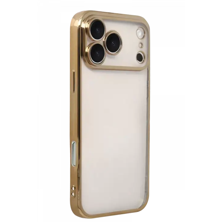Newface Apple iPhone 17 Pro Max Razer Lensli Silikon - Gold