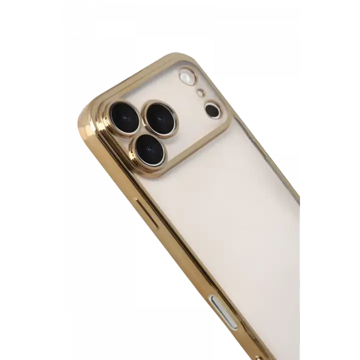 Newface Apple iPhone 17 Pro Max Razer Lensli Silikon - Gold
