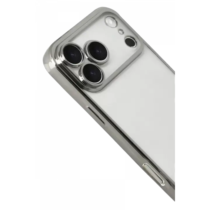 Newface Apple iPhone 17 Pro Max Razer Lensli Silikon - Gümüş