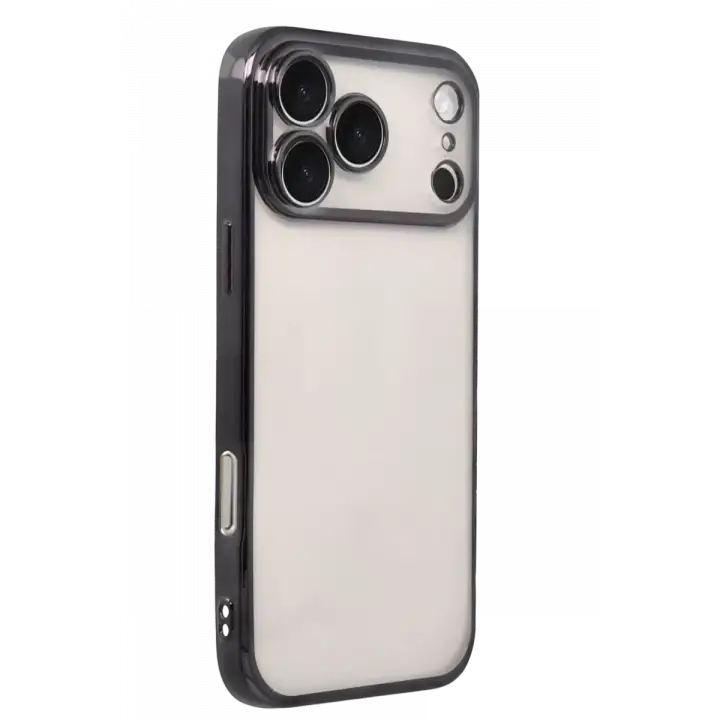 Newface Apple iPhone 17 Pro Max Razer Lensli Silikon - Siyah