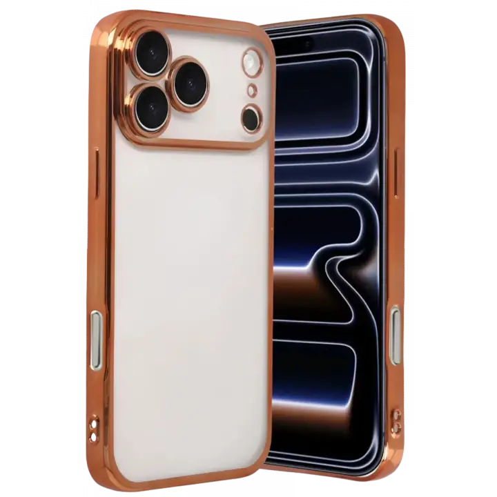 Newface Apple iPhone 17 Pro Max Razer Lensli Silikon - Turuncu