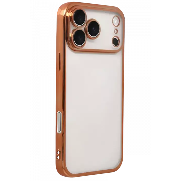 Newface Apple iPhone 17 Pro Max Razer Lensli Silikon - Turuncu