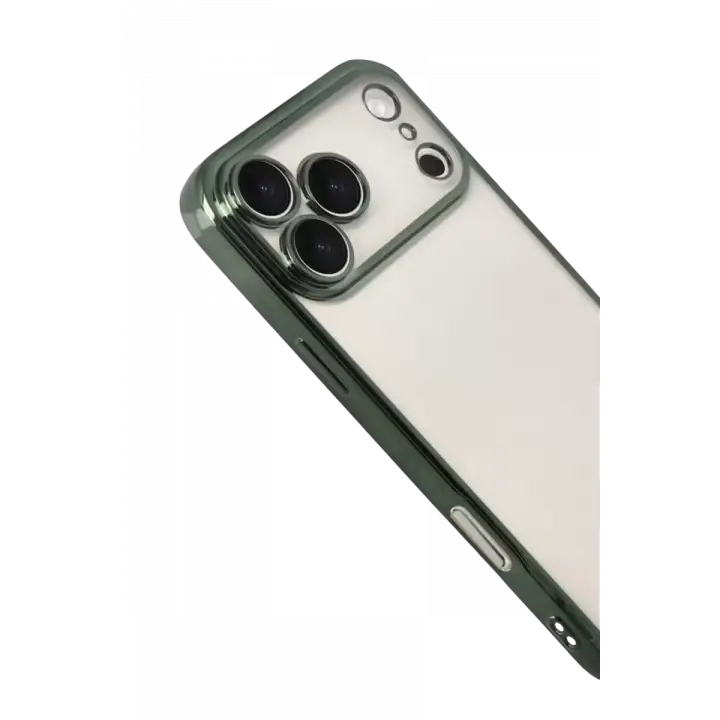 Newface Apple iPhone 17 Pro Max Razer Lensli Silikon - Yeşil