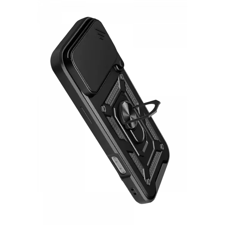 Newface Apple iPhone 17 Pro Pars Lens Yüzüklü Silikon - Siyah