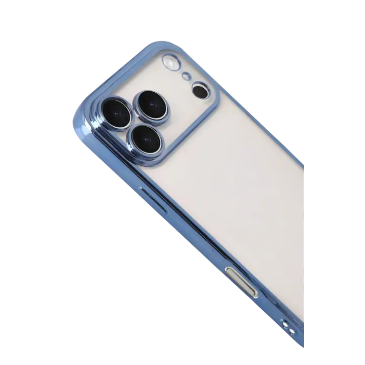 Newface Apple iPhone 17 Pro Razer Lensli Silikon - Açık Mavi