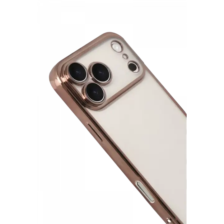 Newface Apple iPhone 17 Pro Razer Lensli Silikon - Çöl Titanyum
