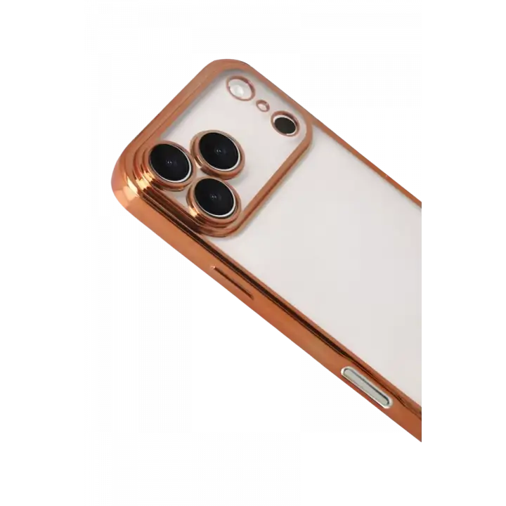 Newface Apple iPhone 17 Pro Razer Lensli Silikon - Turuncu