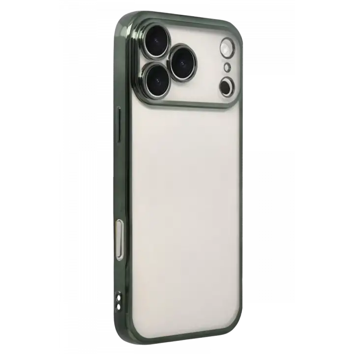 Newface Apple iPhone 17 Pro Razer Lensli Silikon - Yeşil