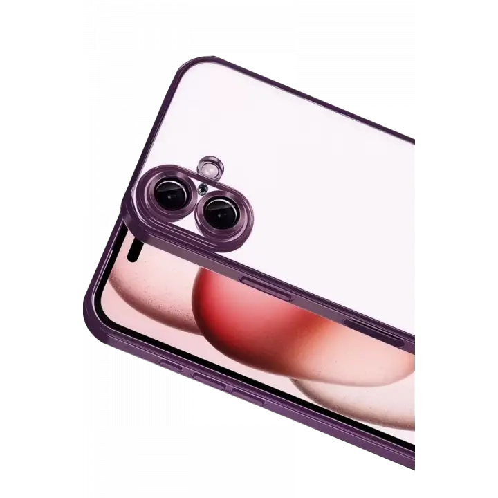Newface Apple iPhone 17 Razer Lensli Silikon - Açık Mor