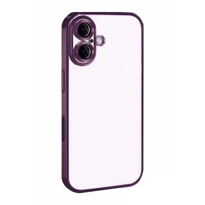 Newface Apple iPhone 17 Razer Lensli Silikon - Açık Mor