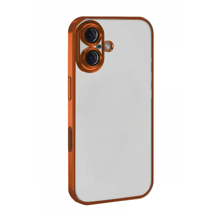 Newface Apple iPhone 17 Razer Lensli Silikon - Turuncu