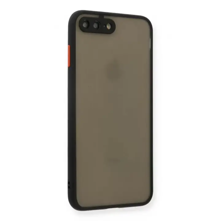 Newface Apple iPhone 7 Plus Kılıf Montreal Silikon Kapak - Siyah