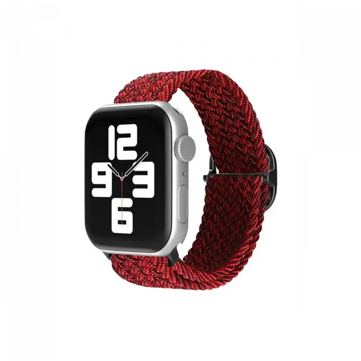 Newface Apple Watch 38mm Star Kordon - Siyah-Bordo