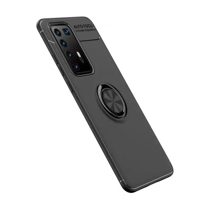 Newface Huawei P40 Pro Kılıf Range Yüzüklü Silikon - Siyah