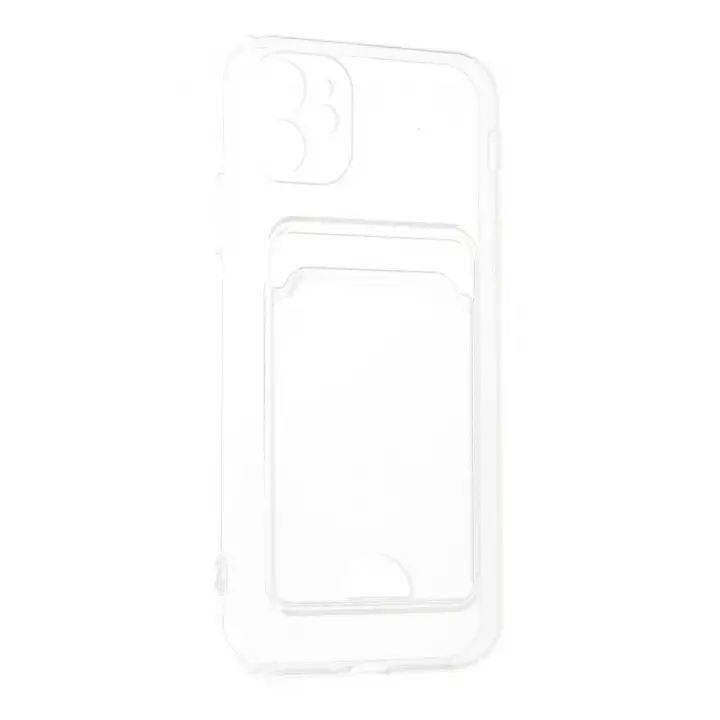 Newface Apple iPhone 11 Kılıf Kart Şeffaf Silikon - Şeffaf