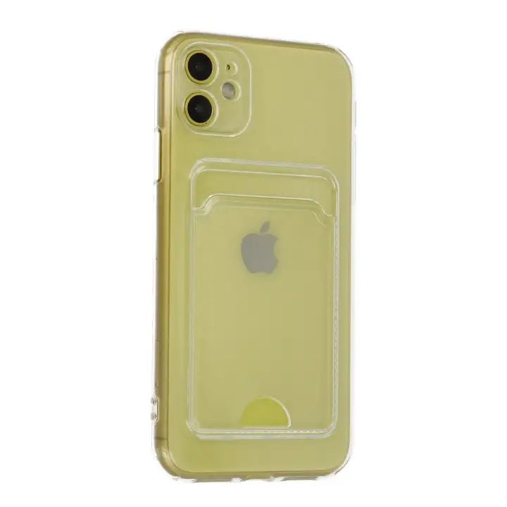 Newface iPhone 11 Kılıf Kart Şeffaf Silikon - Şeffaf