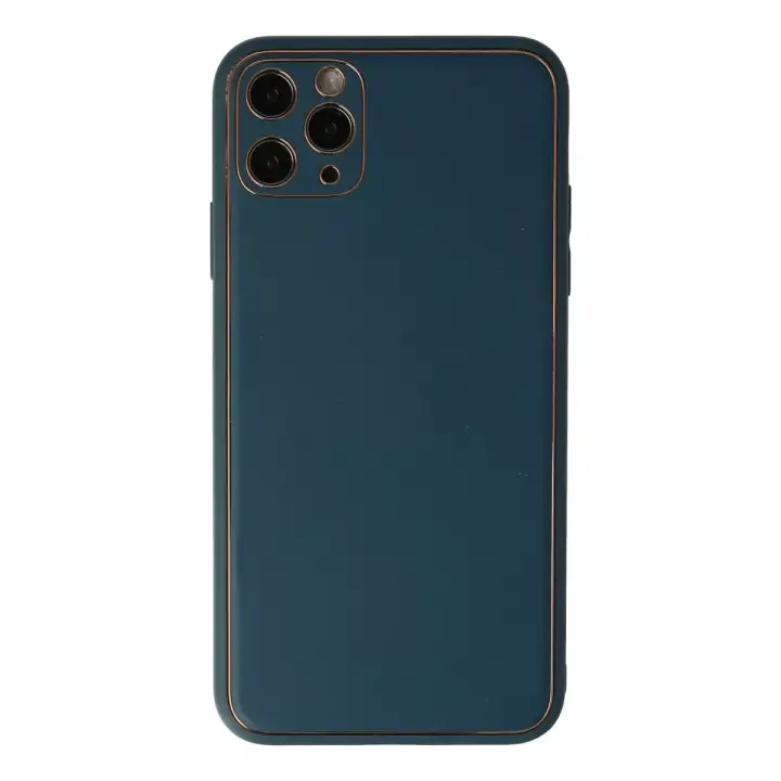 Newface Apple iPhone 11 Pro Kılıf Coco Deri Silikon Kapak - Mavi