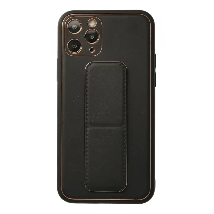 Newface iPhone 11 Pro Kılıf Coco Deri Standlı Kapak - Siyah