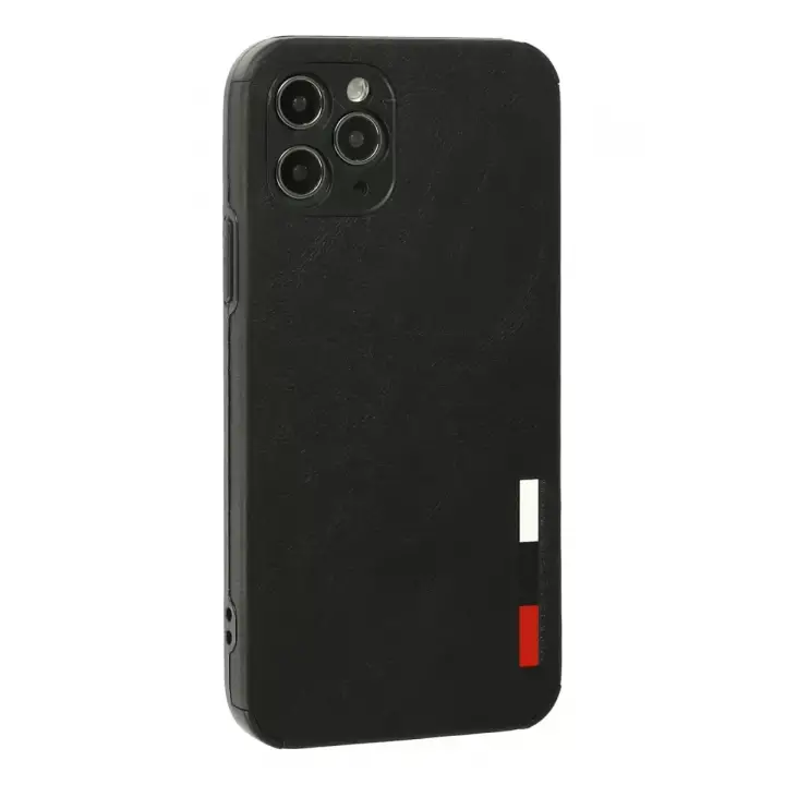 Newface Apple iPhone 11 Pro Kılıf Loop Deri Silikon - Siyah