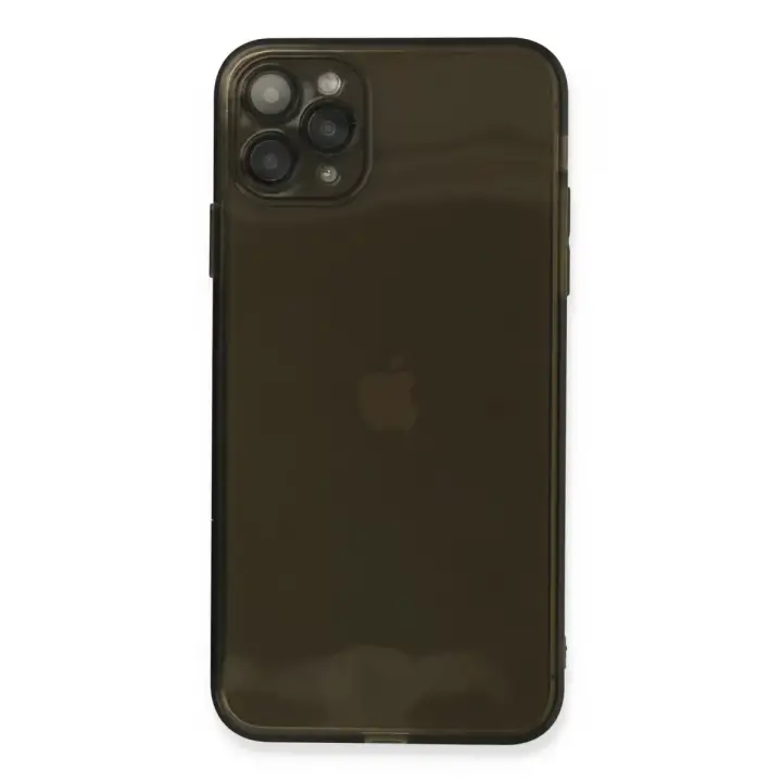 Newface Apple iPhone 11 Pro Max Kılıf Fly Lens Silikon - Siyah