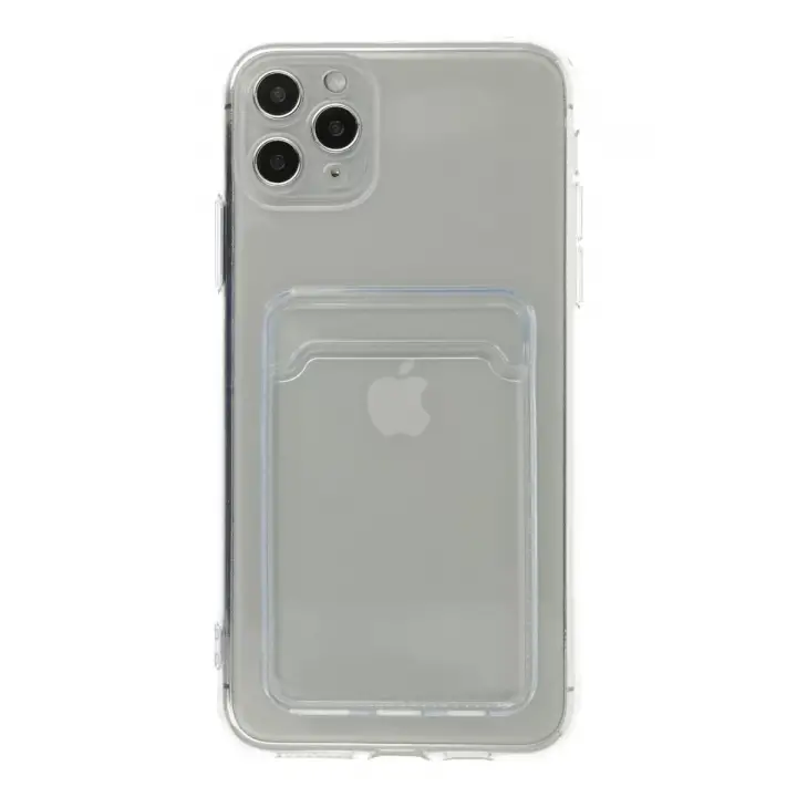 Newface Apple iPhone 11 Pro Max Kılıf Kart Şeffaf Silikon - Şeffaf