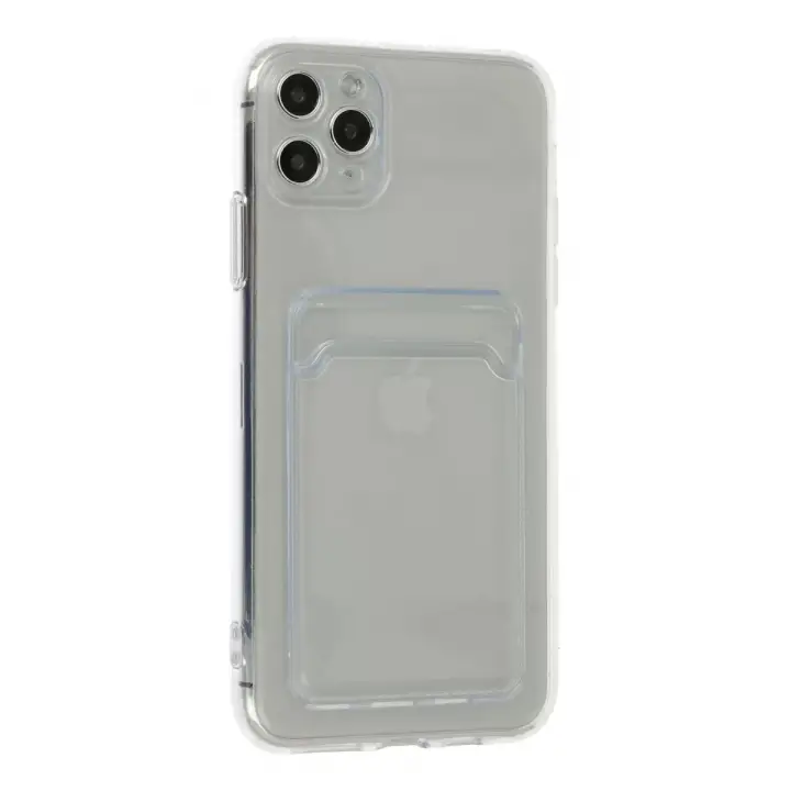 Newface Apple iPhone 11 Pro Max Kılıf Kart Şeffaf Silikon - Şeffaf