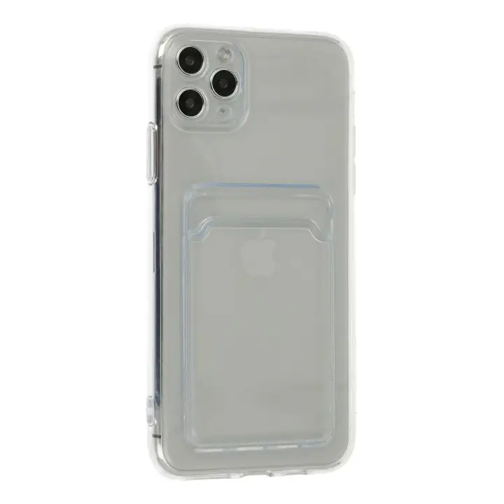 Newface iPhone 11 Pro Max Kılıf Kart Şeffaf Silikon - Şeffaf