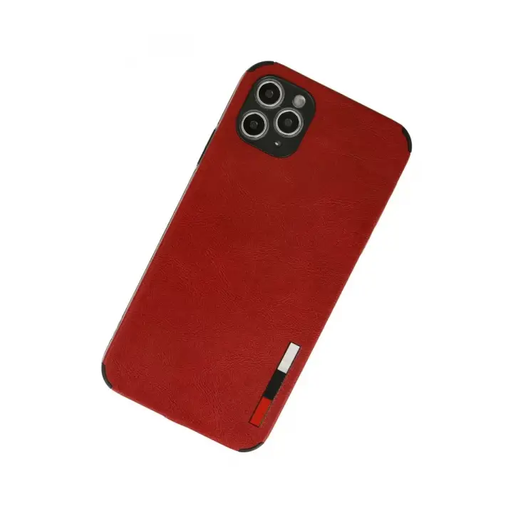Newface iPhone 11 Pro Max Kılıf Loop Deri Silikon - Kırmızı