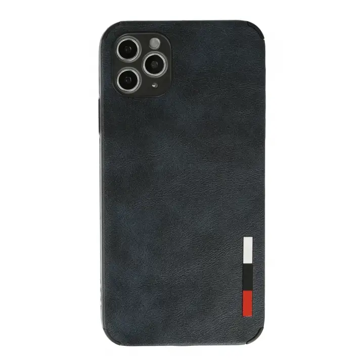 Newface iPhone 11 Pro Max Kılıf Loop Deri Silikon - Lacivert