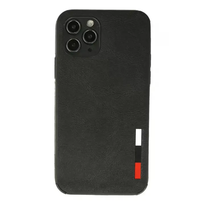 Newface Apple iPhone 11 Pro Max Kılıf Loop Deri Silikon - Siyah