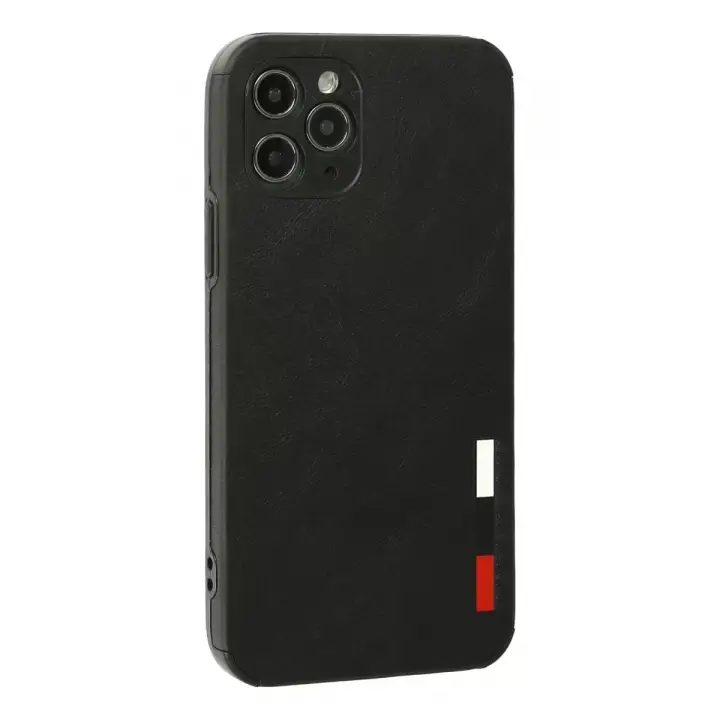 Newface iPhone 11 Pro Max Kılıf Loop Deri Silikon - Siyah