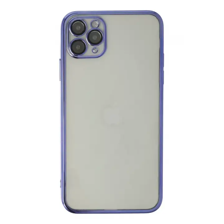 Newface iPhone 11 Pro Max Kılıf Razer Lensli Silikon - Mor