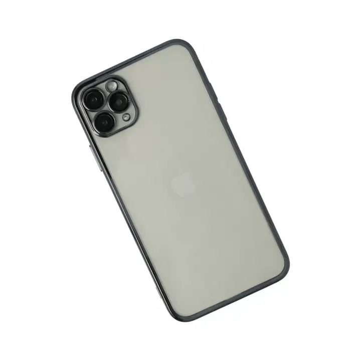 Newface iPhone 11 Pro Max Kılıf Razer Lensli Silikon - Siyah