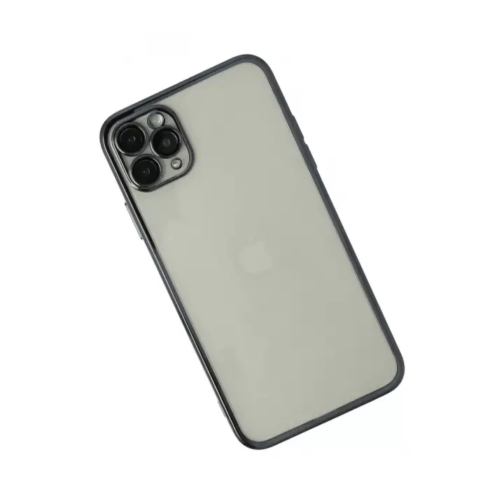 Newface Apple iPhone 11 Pro Max Kılıf Razer Lensli Silikon - Siyah