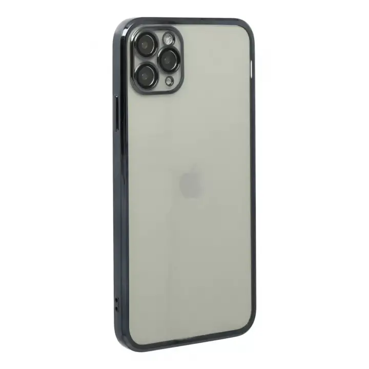 Newface Apple iPhone 11 Pro Max Kılıf Razer Lensli Silikon - Siyah