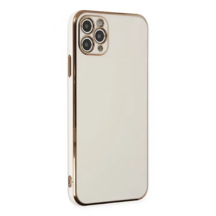 Newface iPhone 11 Pro Max Kılıf Volet Silikon - Beyaz