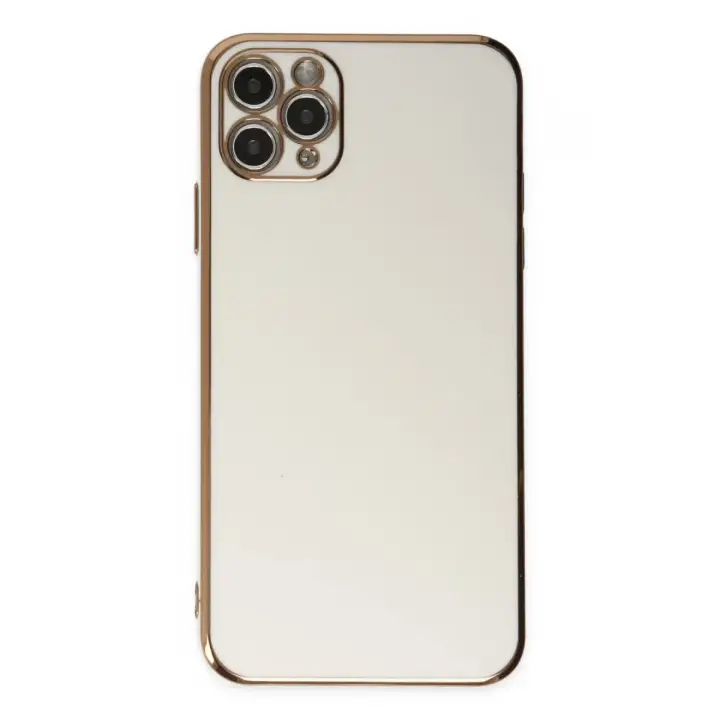 Newface iPhone 11 Pro Max Kılıf Volet Silikon - Beyaz