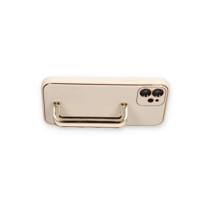 Newface iPhone 12 Kılıf Coco Elit Kapak - Gold