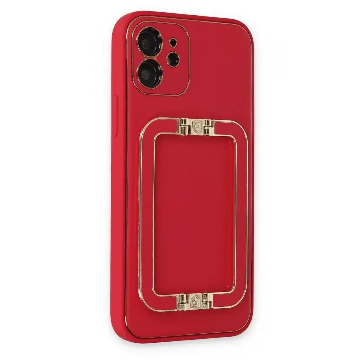 Newface Apple iPhone 12 Kılıf Coco Elit Kapak - Kırmızı