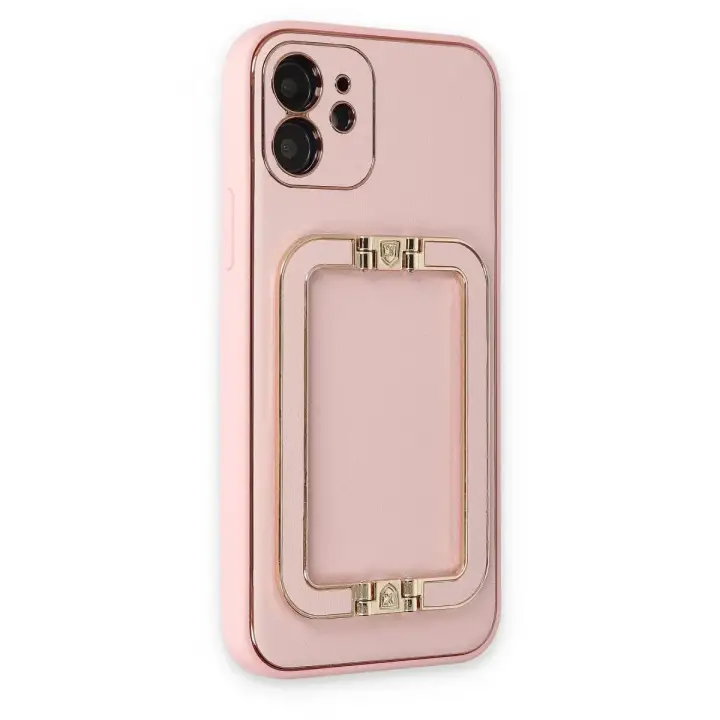 Newface Apple iPhone 12 Kılıf Coco Elit Kapak - Pembe