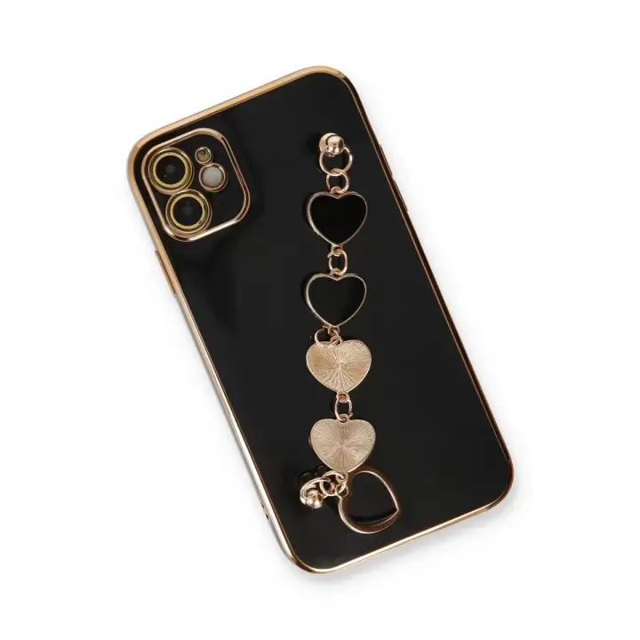 Newface Apple iPhone 12 Kılıf Esila Silikon - Siyah