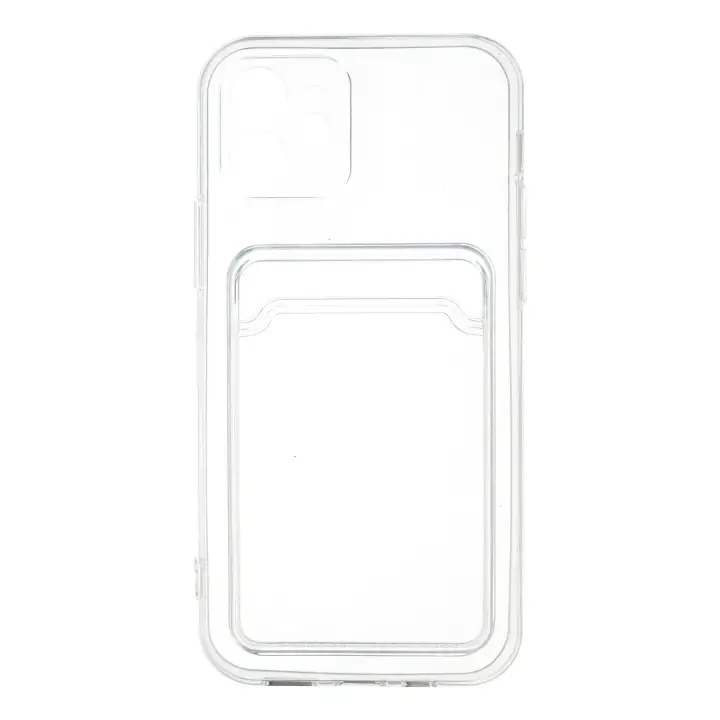 Newface iPhone 12 Kılıf Kart Şeffaf Silikon - Şeffaf