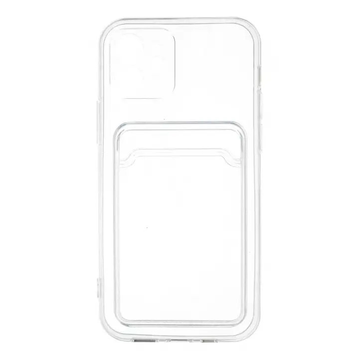 Newface Apple iPhone 12 Kılıf Kart Şeffaf Silikon - Şeffaf