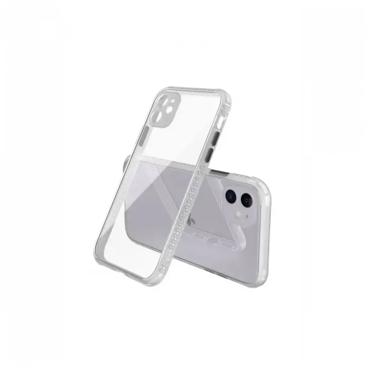Newface iPhone 12 Kılıf Miami Şeffaf Silikon - Şeffaf